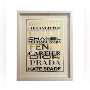 Luxury Designer Framed Wall Art Print - Givenchy / Prada / Chanel / Fendi / Dior